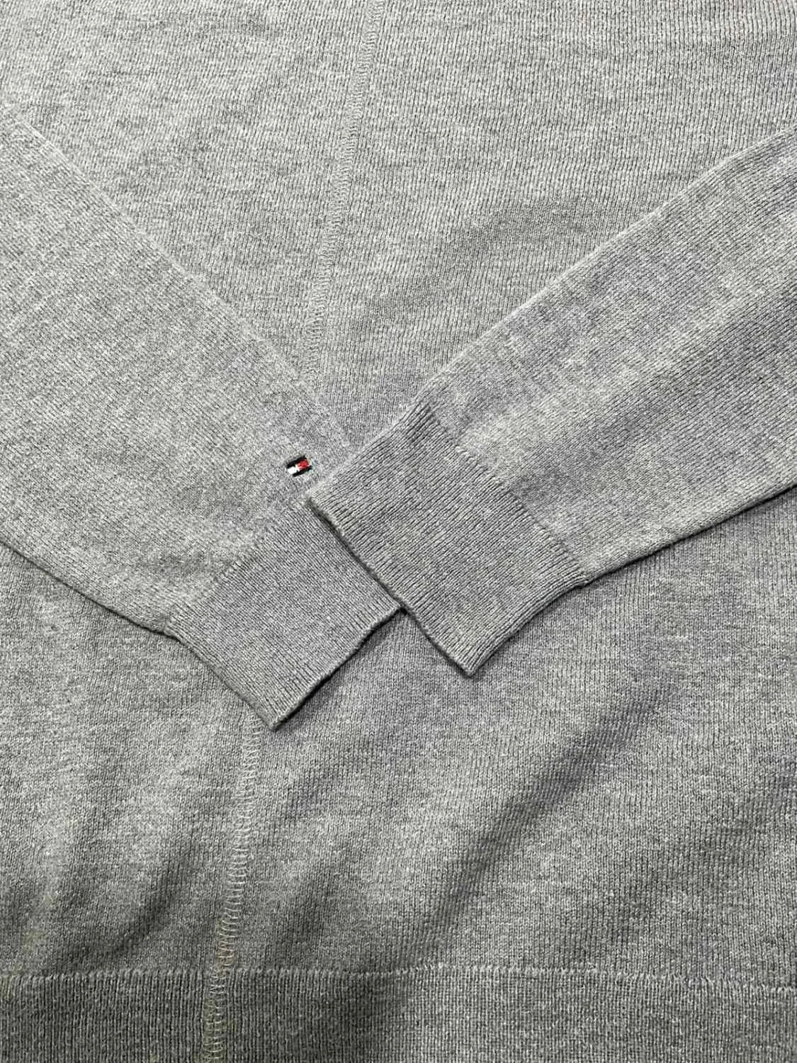 Pull Tommy Hilfiger V-neck Femme S coton cashmere Gris – photo 8